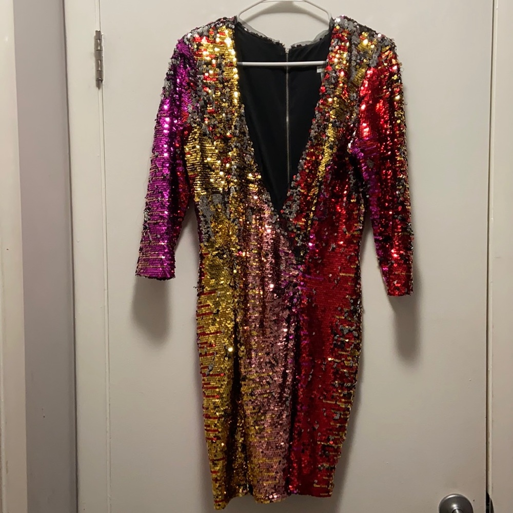 Rubber Ducky Wildfire Multi Sequin Dress